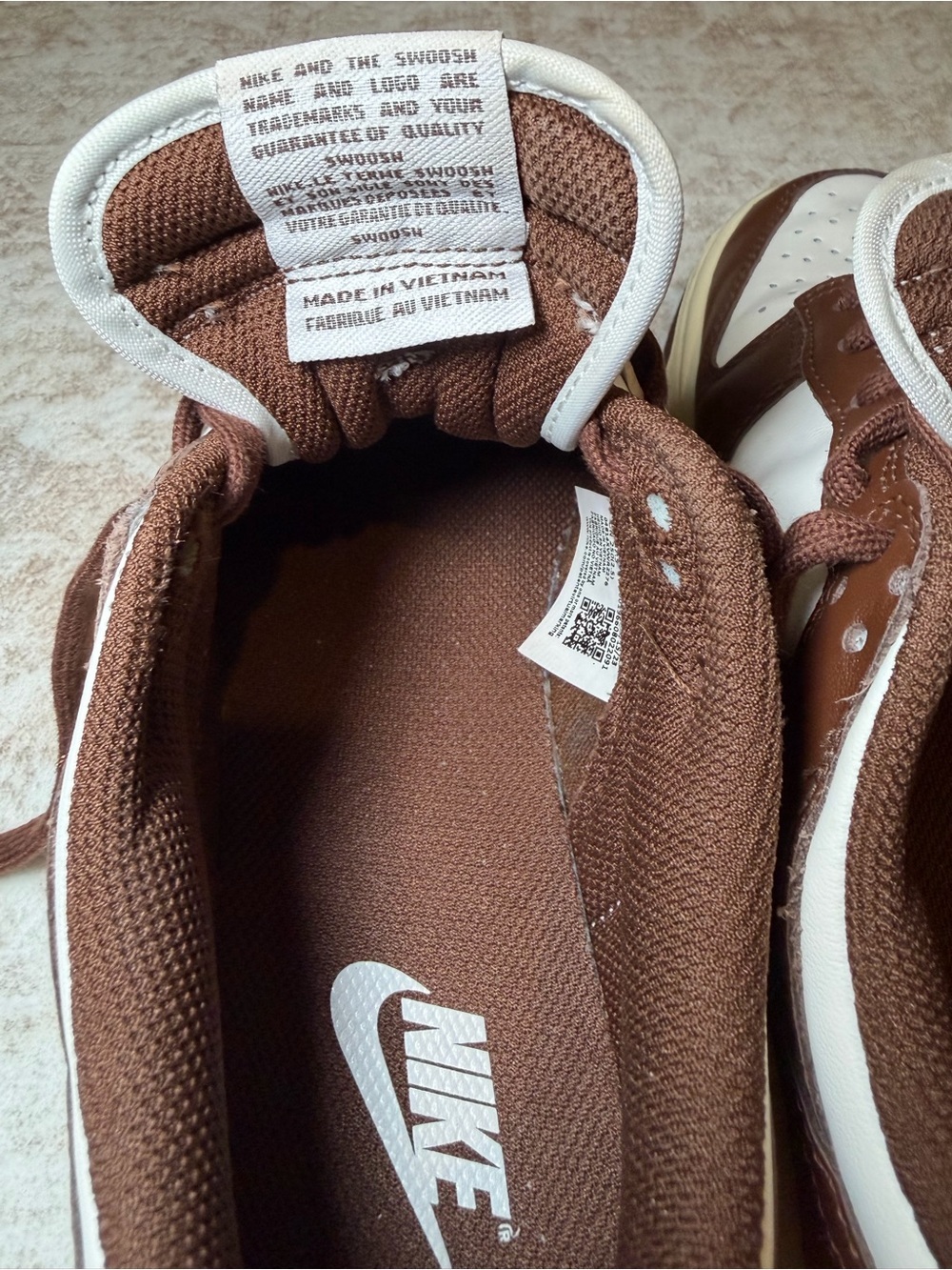 Nike Dunk Low Brown White Sneakers Women’s Size 8 - Picture 11 of 13